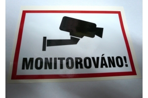 Samolepka MONITOROVANO